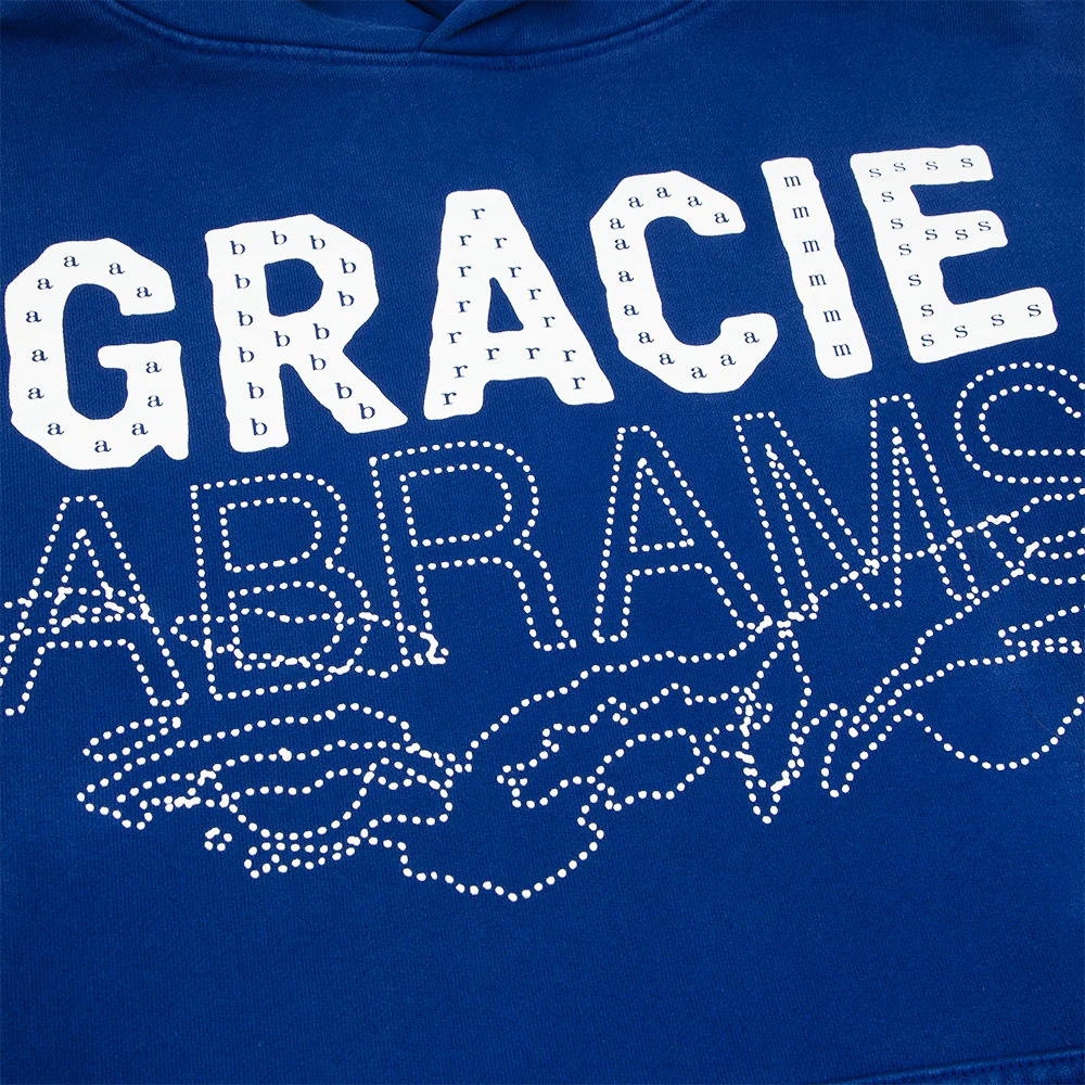 Gracie Abrams Letter Repeat Navy Unisex Hoodie - Image 4