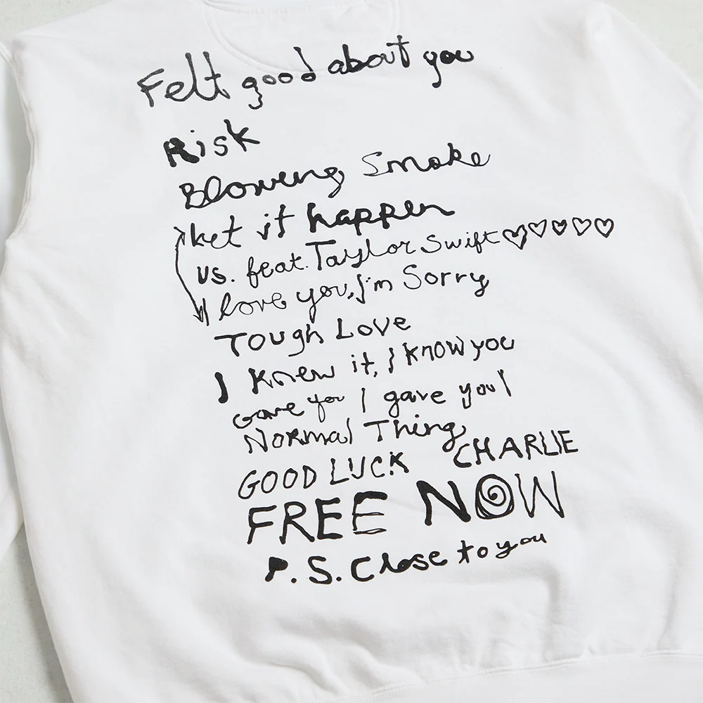 The Secret of Us Tracklist Crewneck Pullover - Image 5